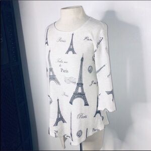 Paris Eiffel tower light weight knit top